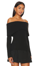 Central Park West Gwyneth Off-shoulder Sweater in Black