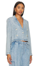 Central Park West Noa Cropped Blazer in Blue