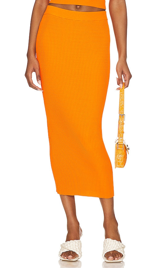 Central Park West Sage Skirt in Orange - Jupe Sauge Central Park West en orange - Central Park West 橙色鼠尾草裙 - Salbeirock von Central Park West in Orange - Central Park WEST 세이지 스커트 - Gonna Central Park West Sage in arancione