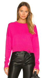Central Park West Stevie Crewneck Sweater in Fuchsia - Central Park West - Stevie - Pull ras du cou fuchsia - Central Park West Stevie 紫红色圆领毛衣 - Central Park West Stevie Rundhalspullover in Fuchsia - Central Park West Stevie 크루넥 스웨터 - Maglione girocollo Central Park West Stevie in fucsia