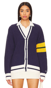 Champion X DANIELLE GUIZIO Cardigan in Navy - Cardigan Champion X DANIELLE GUIZIO en bleu marine - Champion X DANIELLE GUIZIO 海军蓝开衫 - Champion X DANIELLE GUIZIO Strickjacke in Marineblau - Champion X DANIELLE GUIZIO 카디건 네이비 색상 - Cardigan Champion X DANIELLE GUIZIO in blu scuro