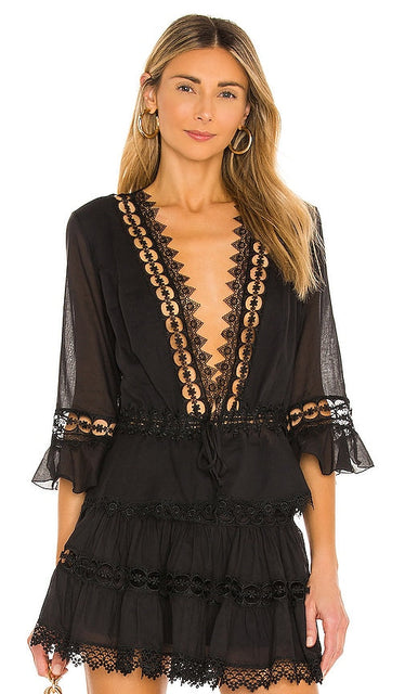 Charo Ruiz Ibiza Edda Top in Black - Haut Charo Ruiz Ibiza Edda en noir - Charo Ruiz Ibiza Edda 黑色上衣 - Charo Ruiz Ibiza Edda Top in Schwarz - Charo Ruiz Ibiza Edda 탑 - Top Charo Ruiz Ibiza Edda in nero