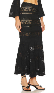 Charo Ruiz Ibiza Shir Long Skirt in Black