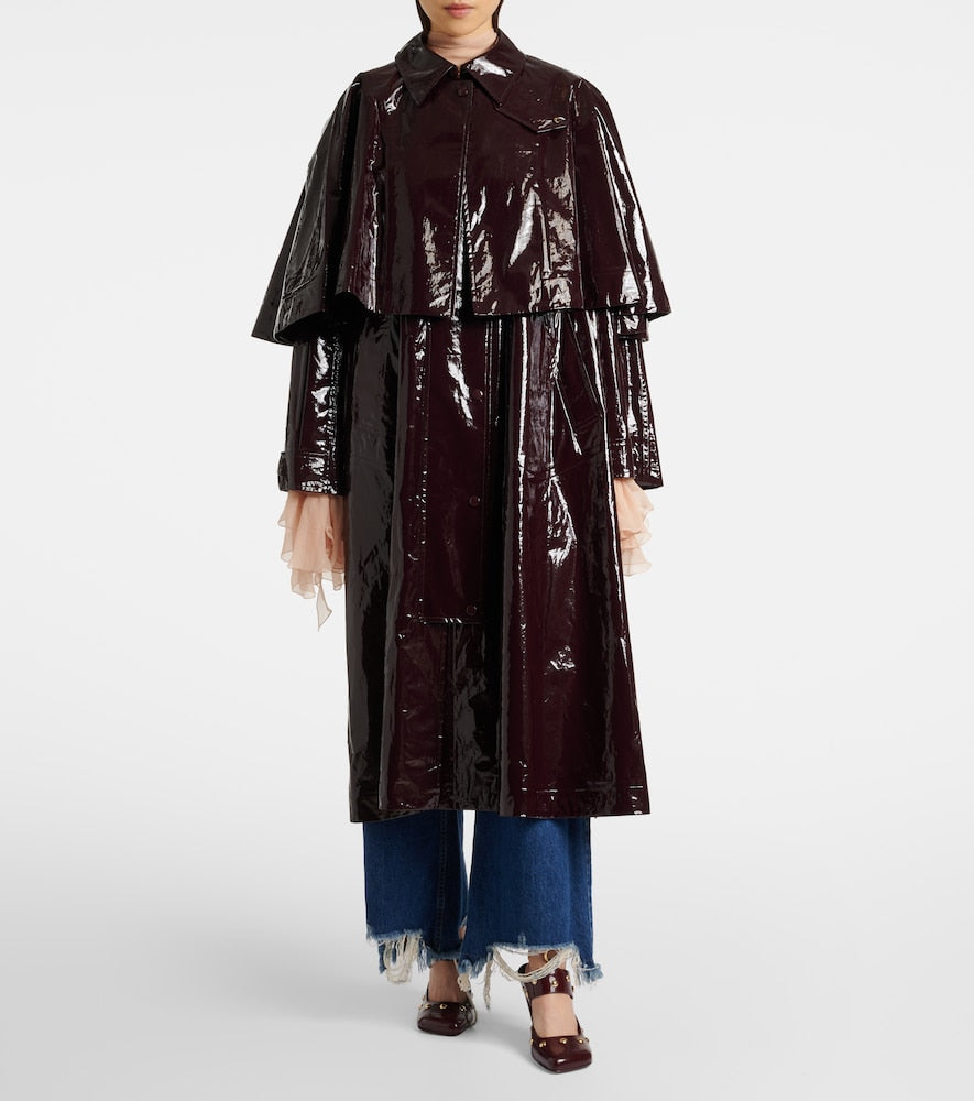 Chloe Caped coated cotton coat