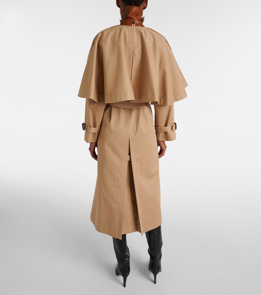 Chloe Caped cotton gabardine trench coat