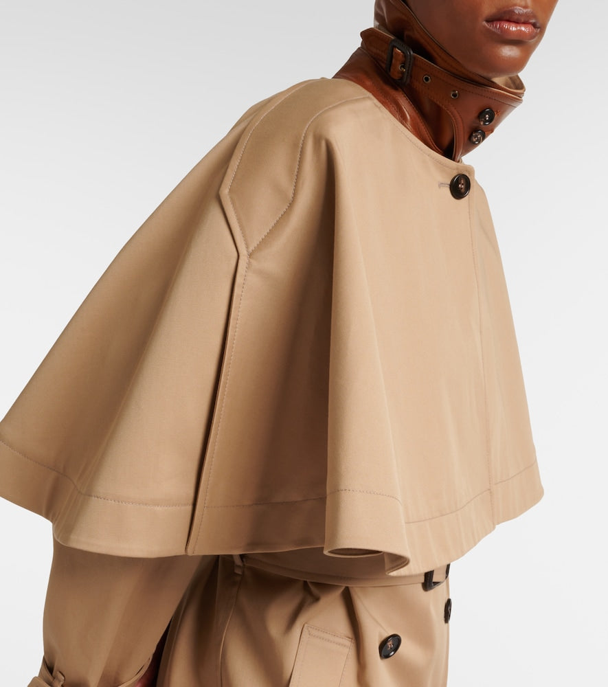 Chloe Caped cotton gabardine trench coat