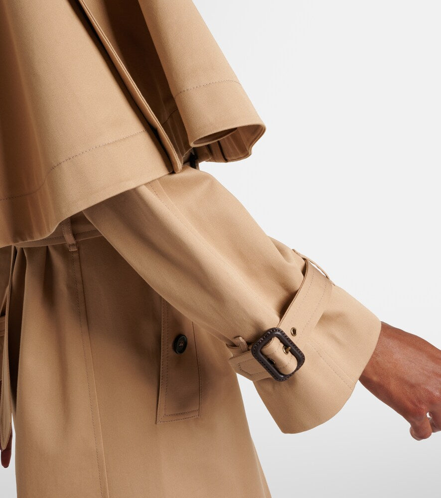 Chloe Caped cotton gabardine trench coat