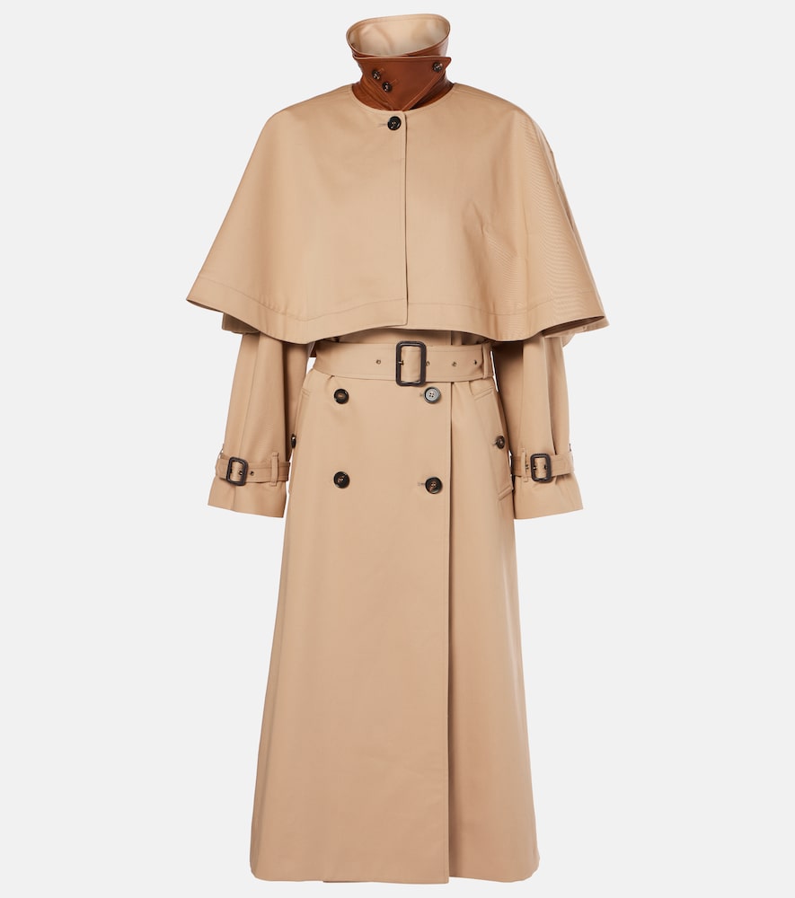 Chloe Caped cotton gabardine trench coat - Chloe 披肩式棉质斜纹风衣