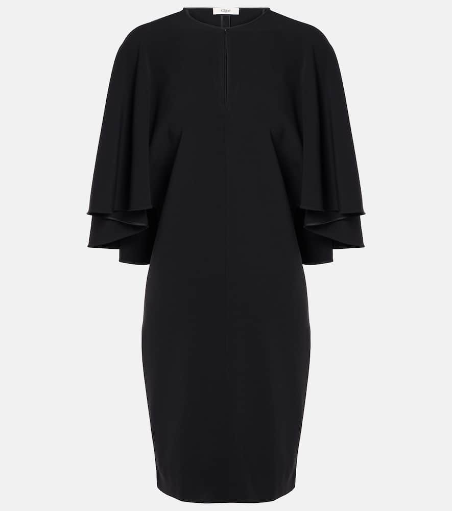 Chloe Caped cr√É¬™pe minidress