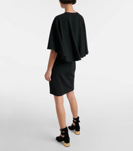 Chloe Caped crêpe minidress