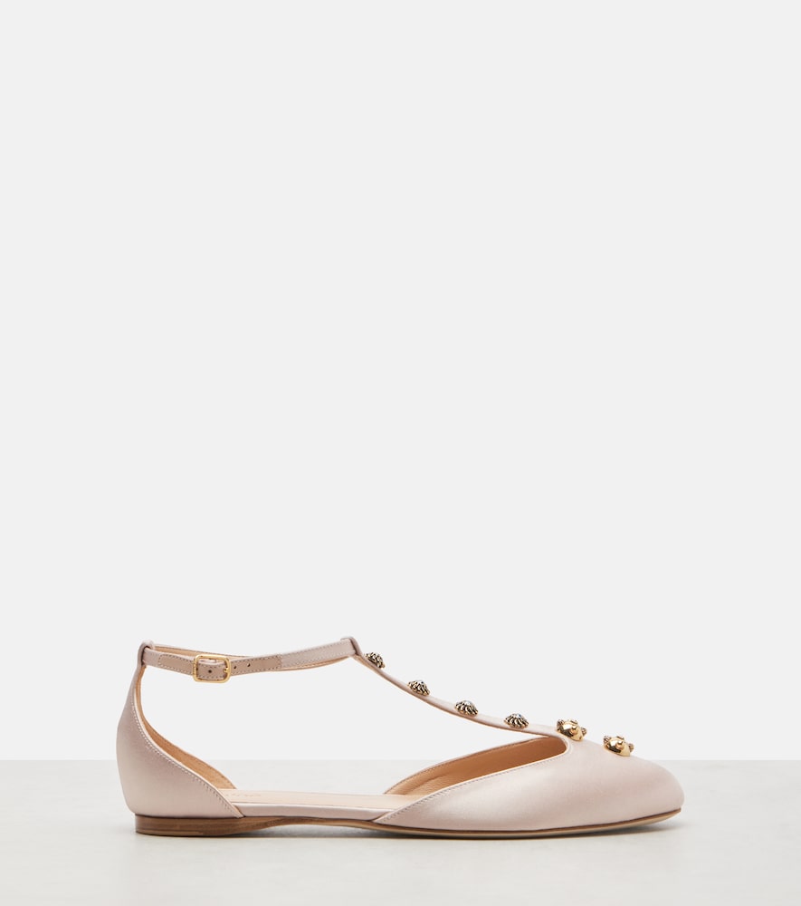Chloe Celeste embellished satin flats