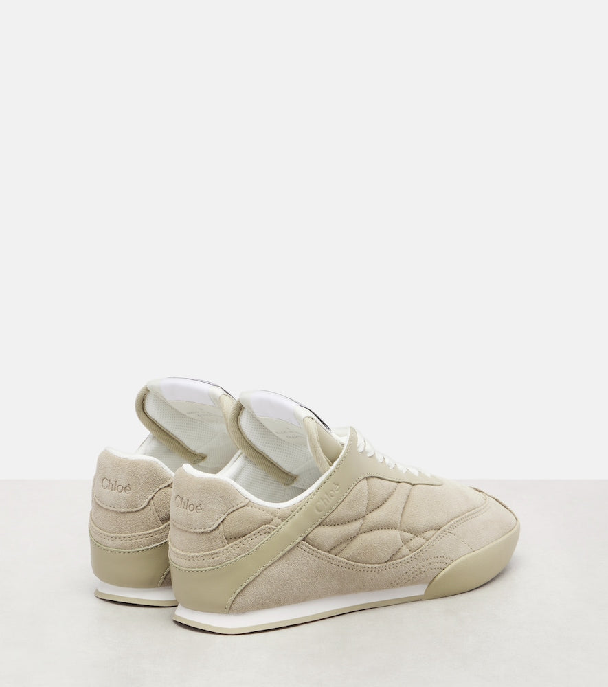 Chloe Chloe Kick leather-trimmed suede sneakers