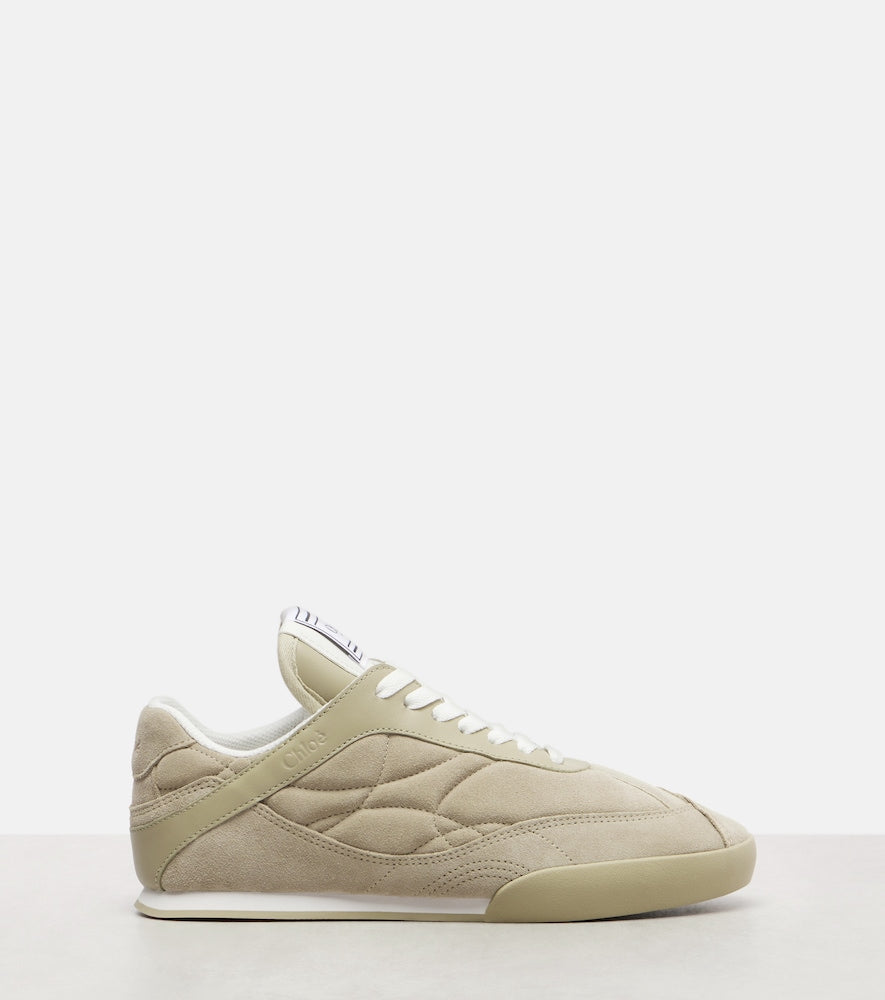 Chloe Chloe Kick leather-trimmed suede sneakers