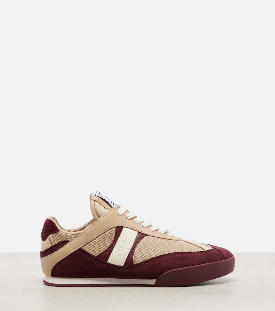 Chloe Chloe Kick suede-trimmed sneakers