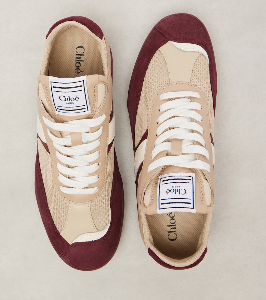 Chloe Chloe Kick suede-trimmed sneakers
