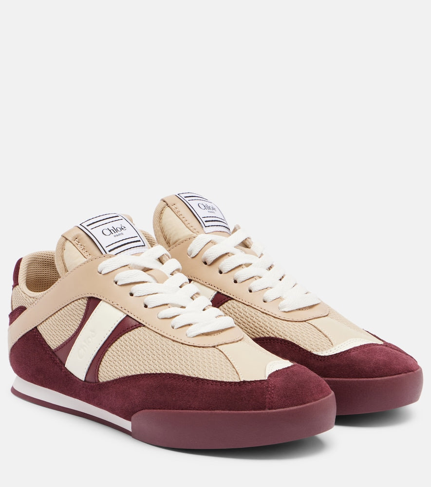 Chloe Chloe Kick suede-trimmed sneakers