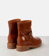 Chloe Coddington leather biker boots