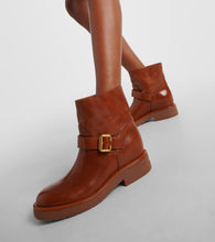 Chloe Coddington leather biker boots