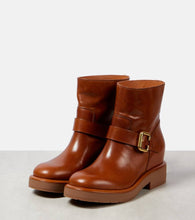 Chloe Coddington leather biker boots