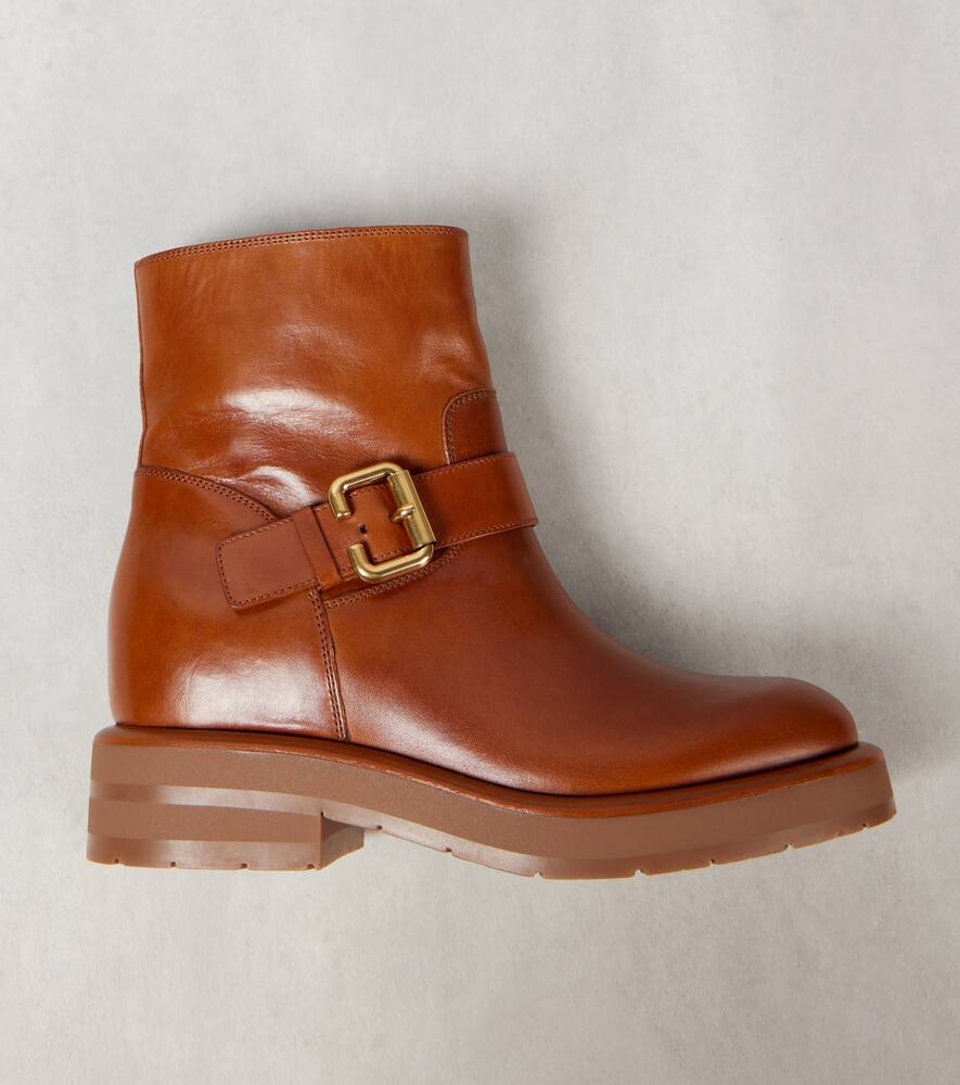 Chloe Coddington leather biker boots