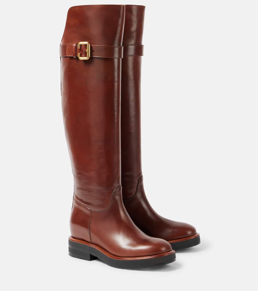 Chloe Coddington leather over-the-knee boots
