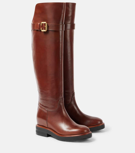 Chloe Coddington leather over-the-knee boots