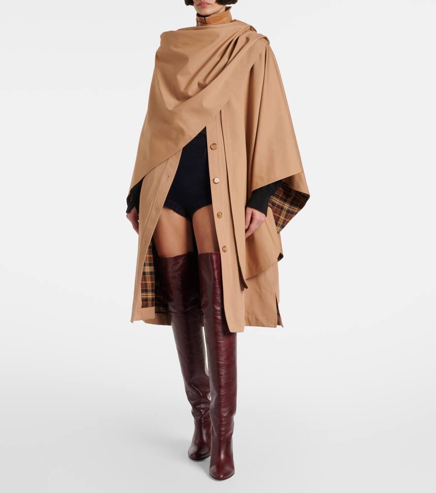 Chloe Cotton gabardine cape