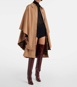 Chloe Cotton gabardine cape