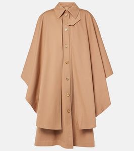 Chloe Cotton gabardine cape