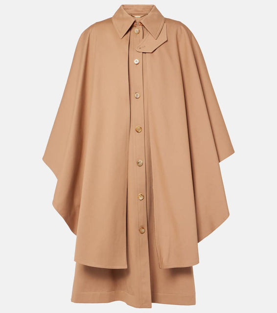 Chloe Cotton gabardine cape