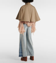 Chloe Cropped cotton gabardine cape
