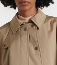 Chloe Cropped cotton gabardine cape