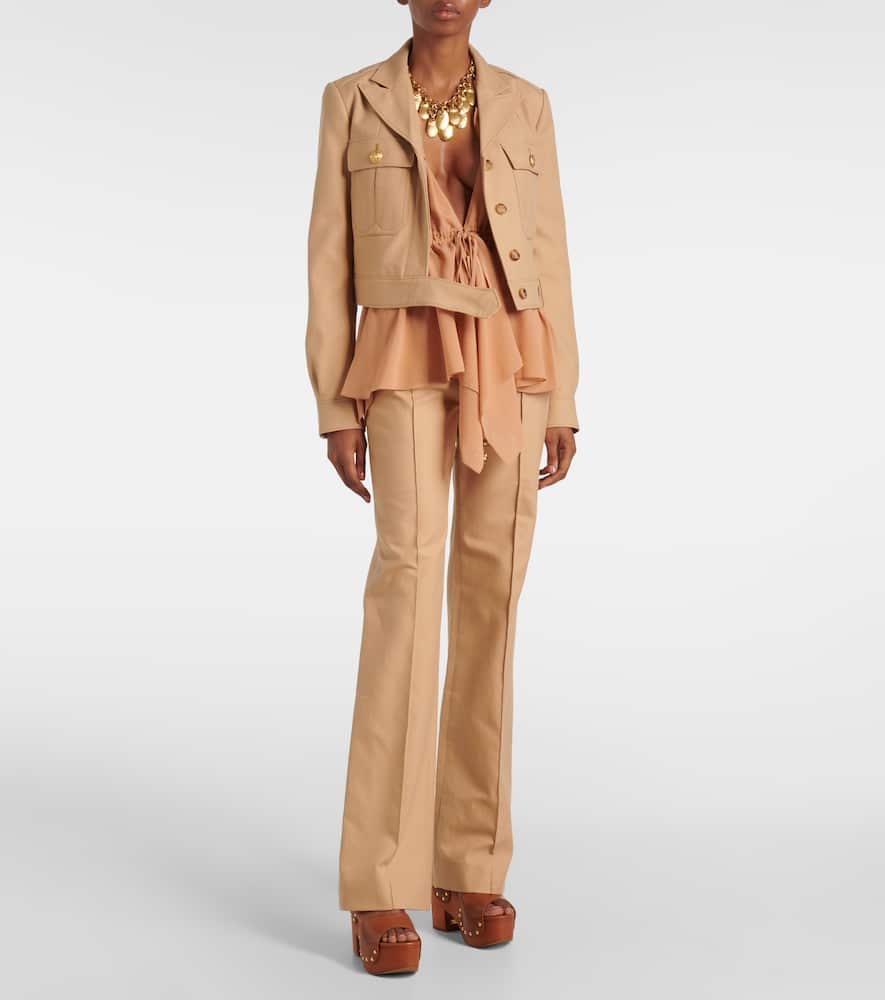 Chloe Cropped cotton jacket