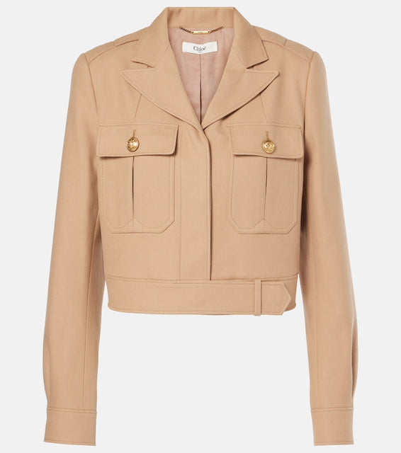 Chloe Cropped cotton jacket
