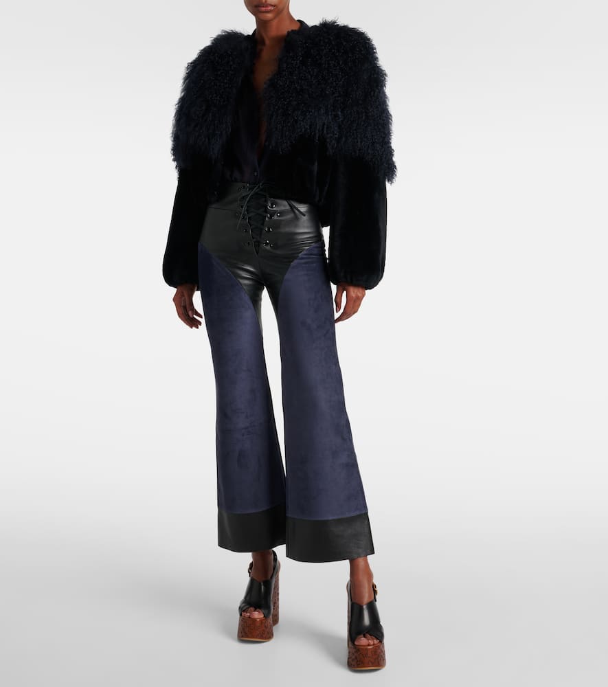 Chloe Cropped shearling blouson