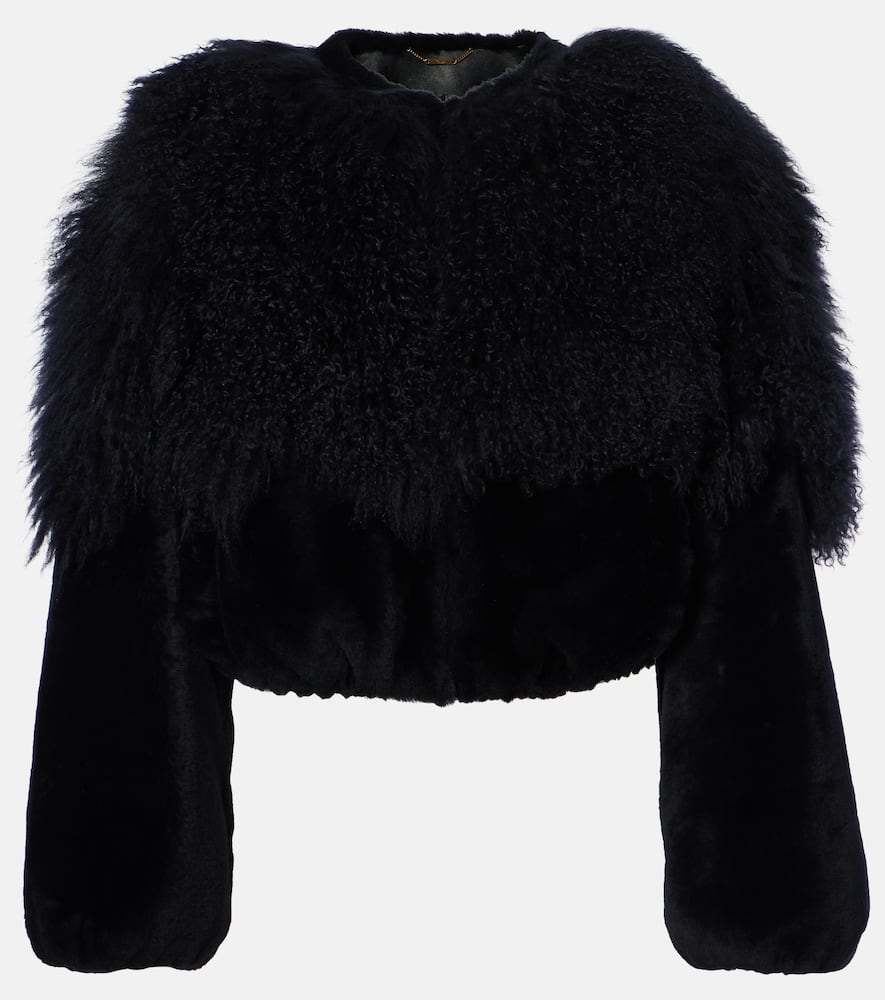 Chloe Cropped shearling blouson