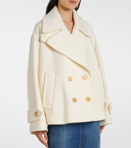 Chloe Cropped wool-blend coat