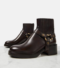 Chloe Dakota leather biker boots