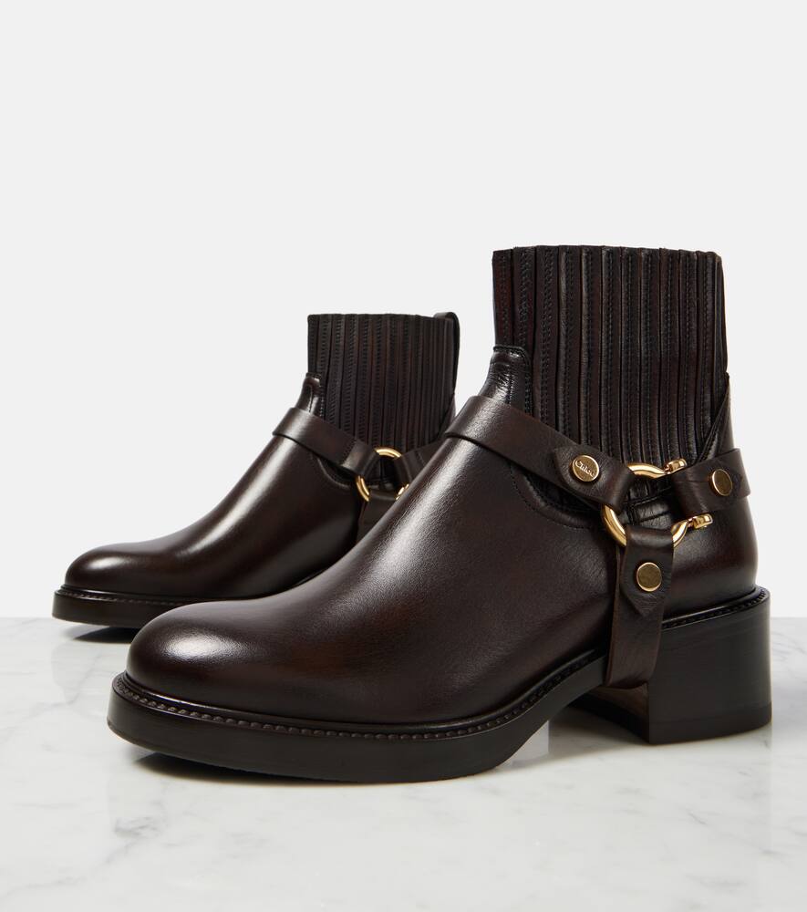 Chloe Dakota leather biker boots