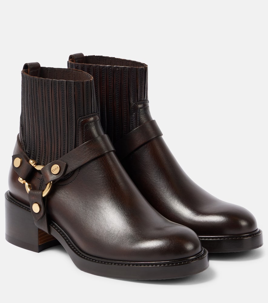 Chloe Dakota leather biker boots
