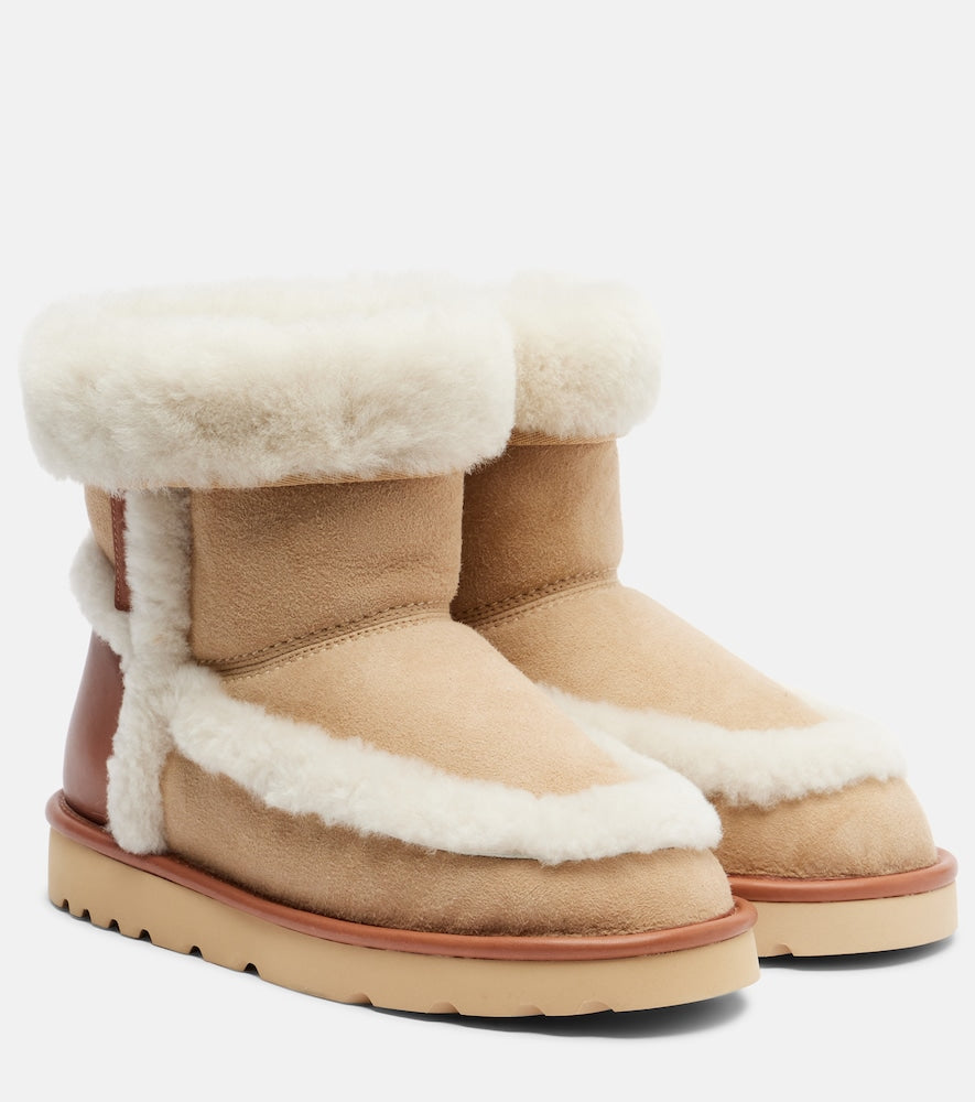 Chloe Dolcie shearling-trimmed ankle boots