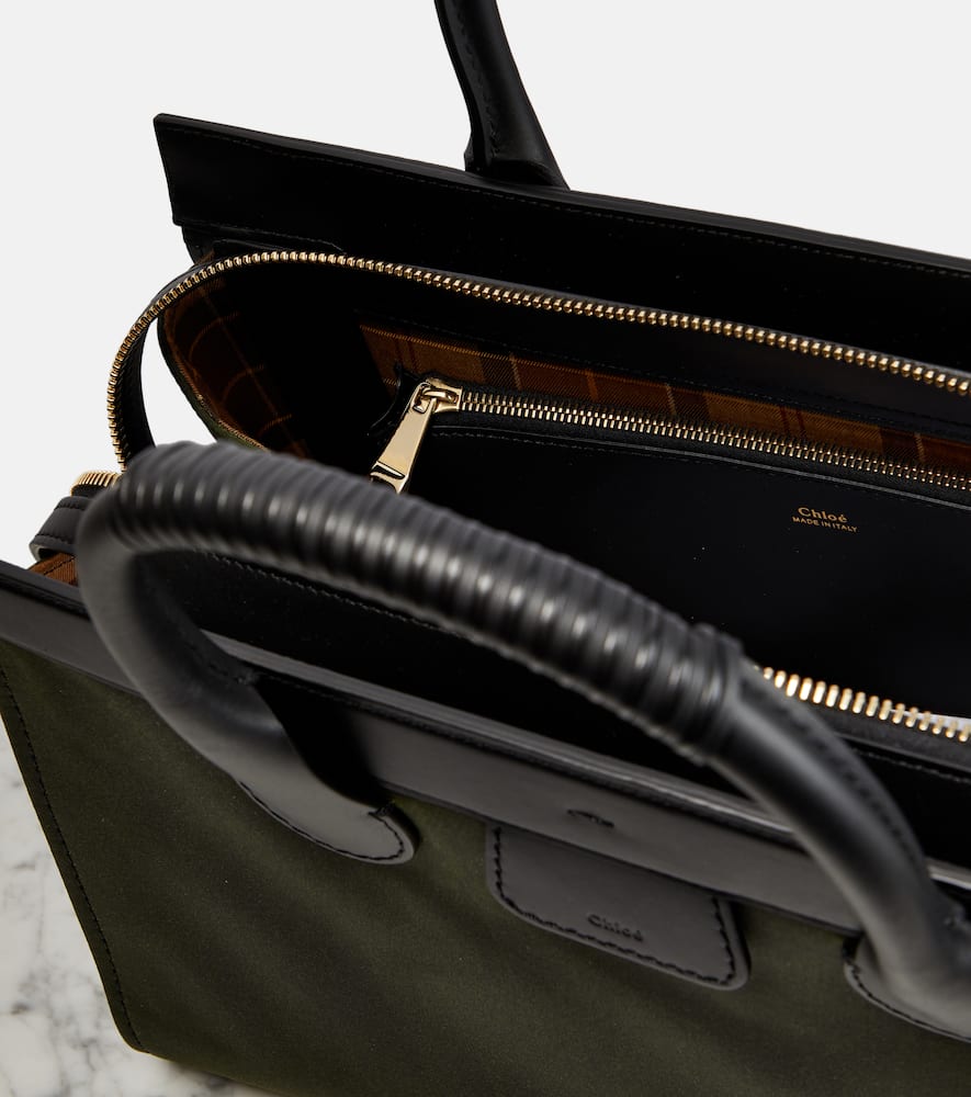 Chloe Edith Large leather-trimmed tote bag