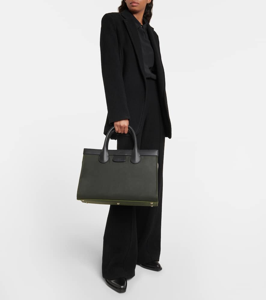 Chloe Edith Large leather-trimmed tote bag
