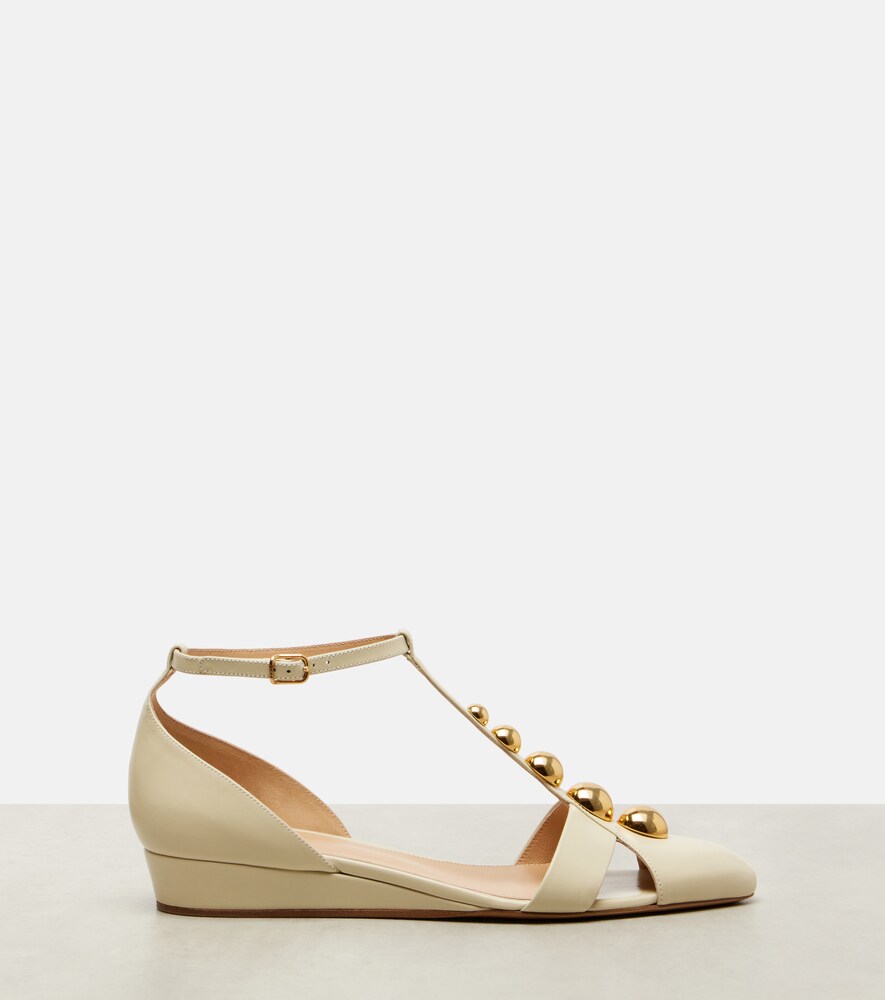 Chloe Embellished leather flats