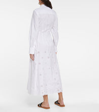 Chloe Embroidered midi shirt dress