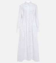 Chloe Embroidered midi shirt dress