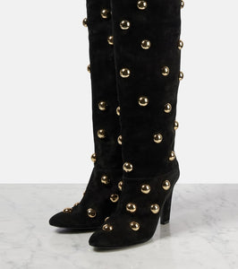 Chloe Eve 85 embellished suede over-the-knee boots