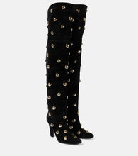Chloe Eve 85 embellished suede over-the-knee boots