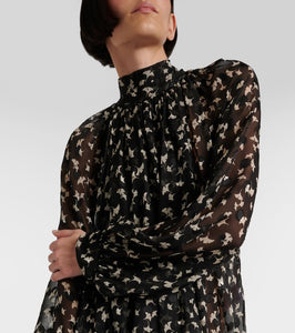 Chloe Floral silk chiffon midi dress