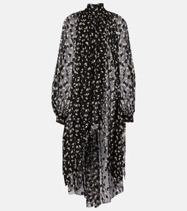 Chloe Floral silk chiffon midi dress